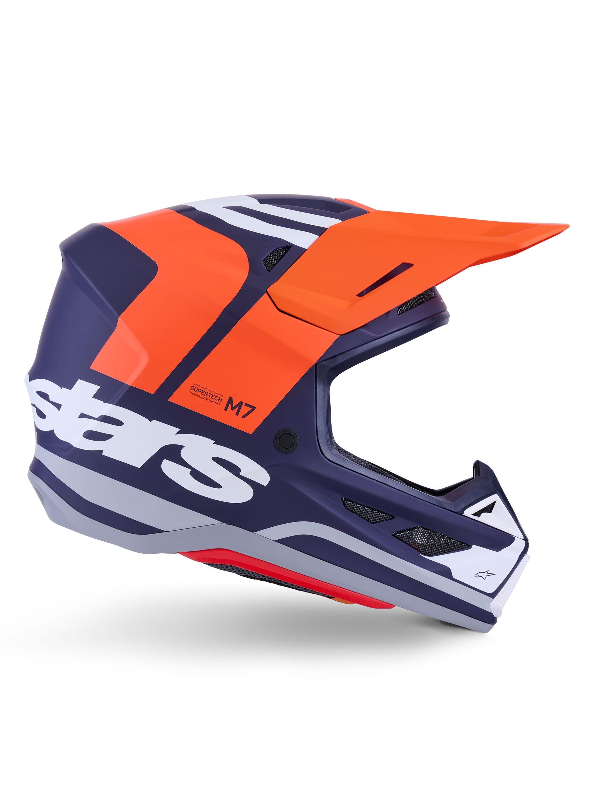 Alpinestars SM7 Core Helmet Orange/Blue Matte X-Large for Off-Road Riding