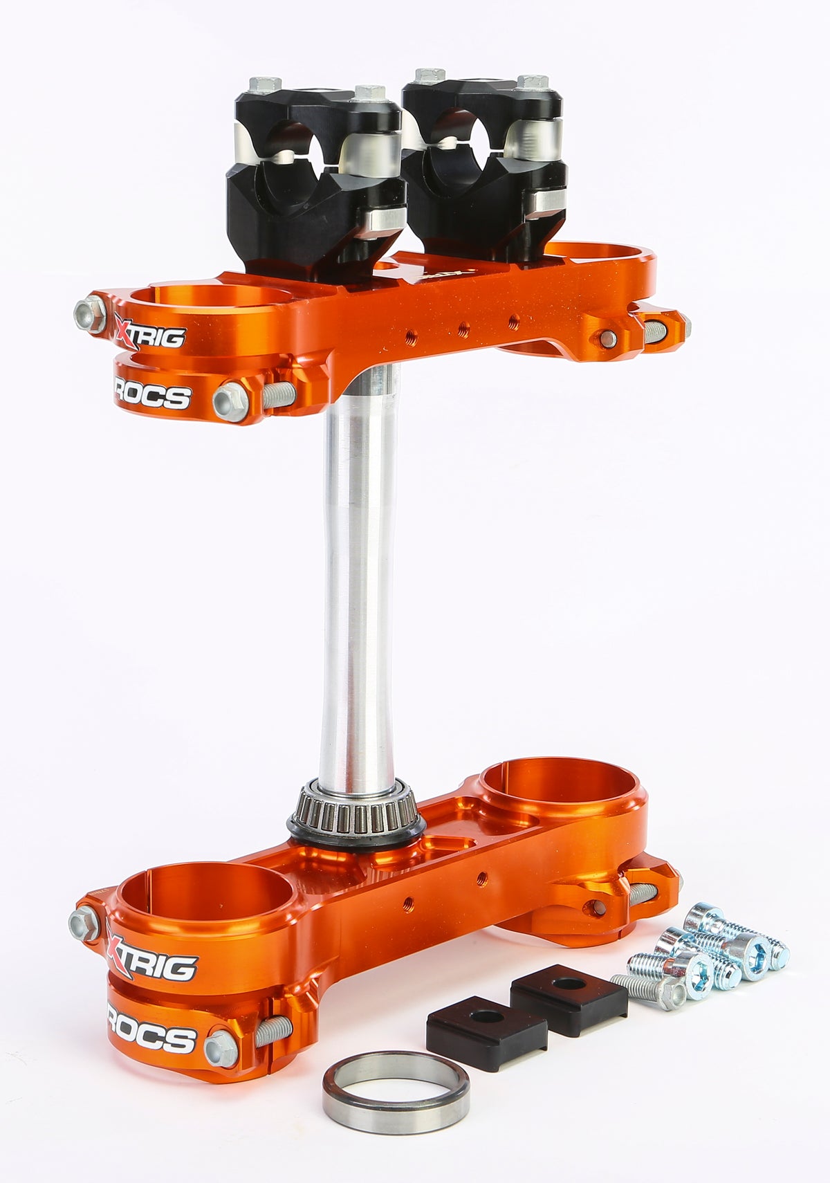 XTRIG Rocs Tech Clamp Set for KTM 85 SX Offroad Handlebars – Orange