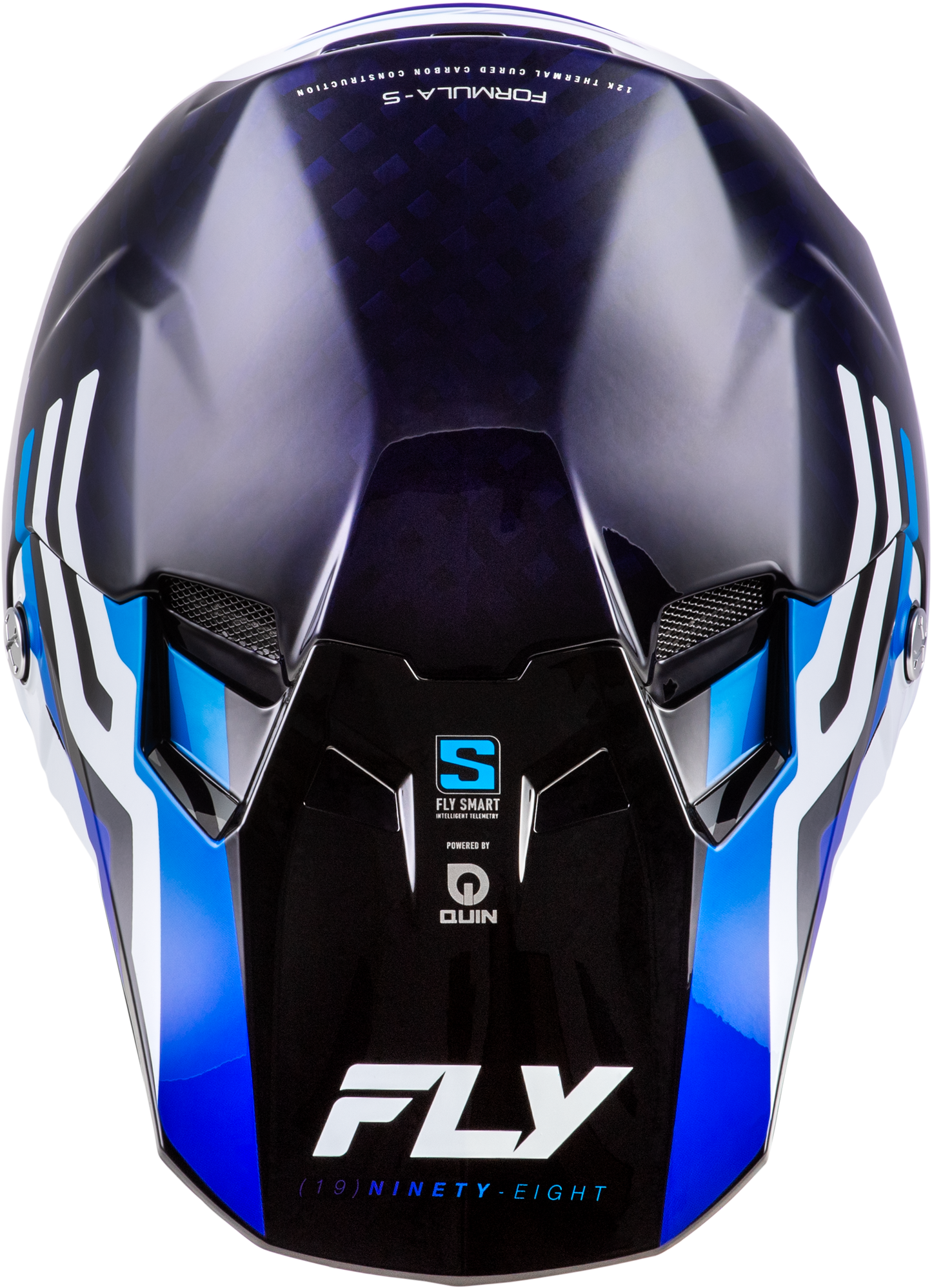 Fly Racing Formula S Carbon Byte Helmet - Blue Carbon/Blue/White, Small, Offroad