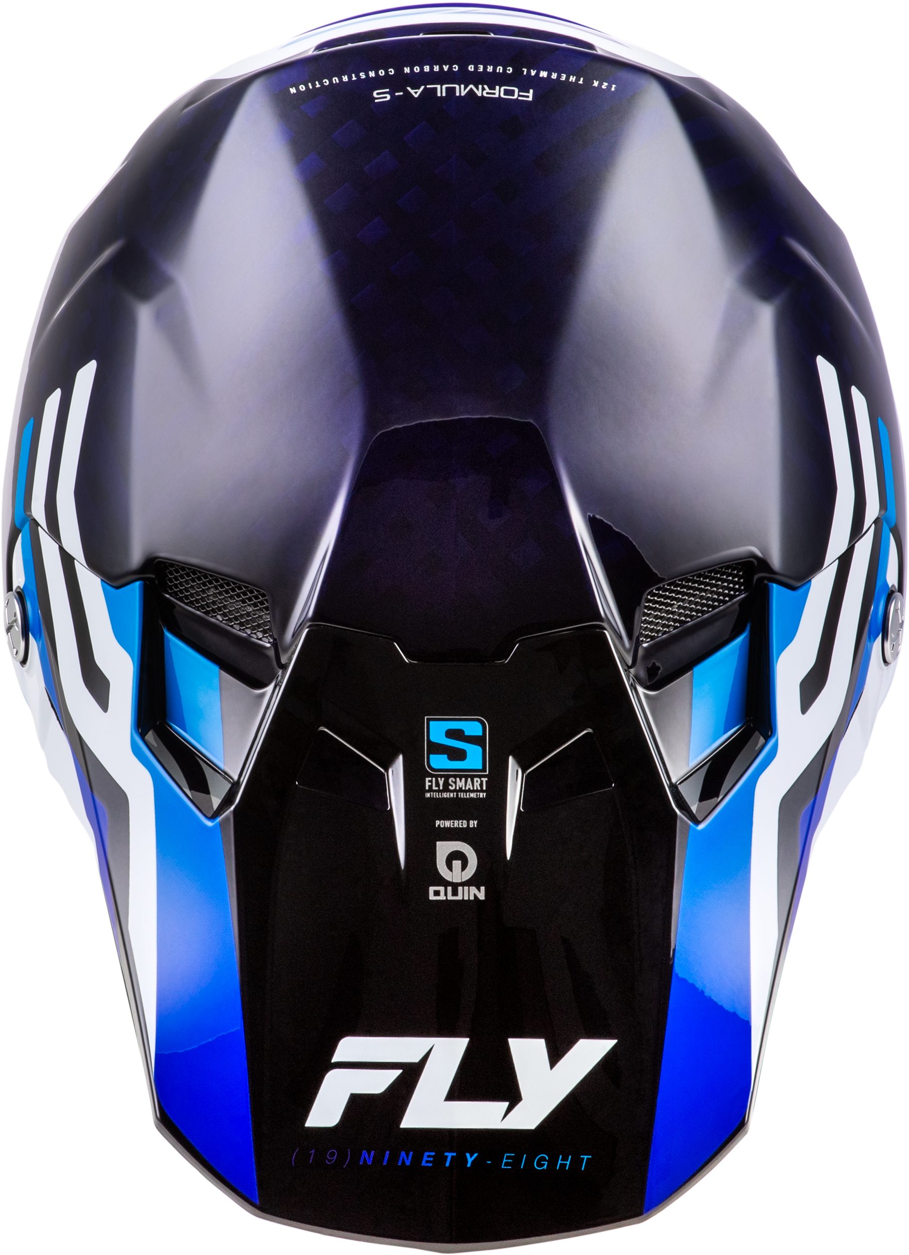 Fly Racing Formula S Carbon Byte Helmet Blue Carbon/Blue/White X-Large