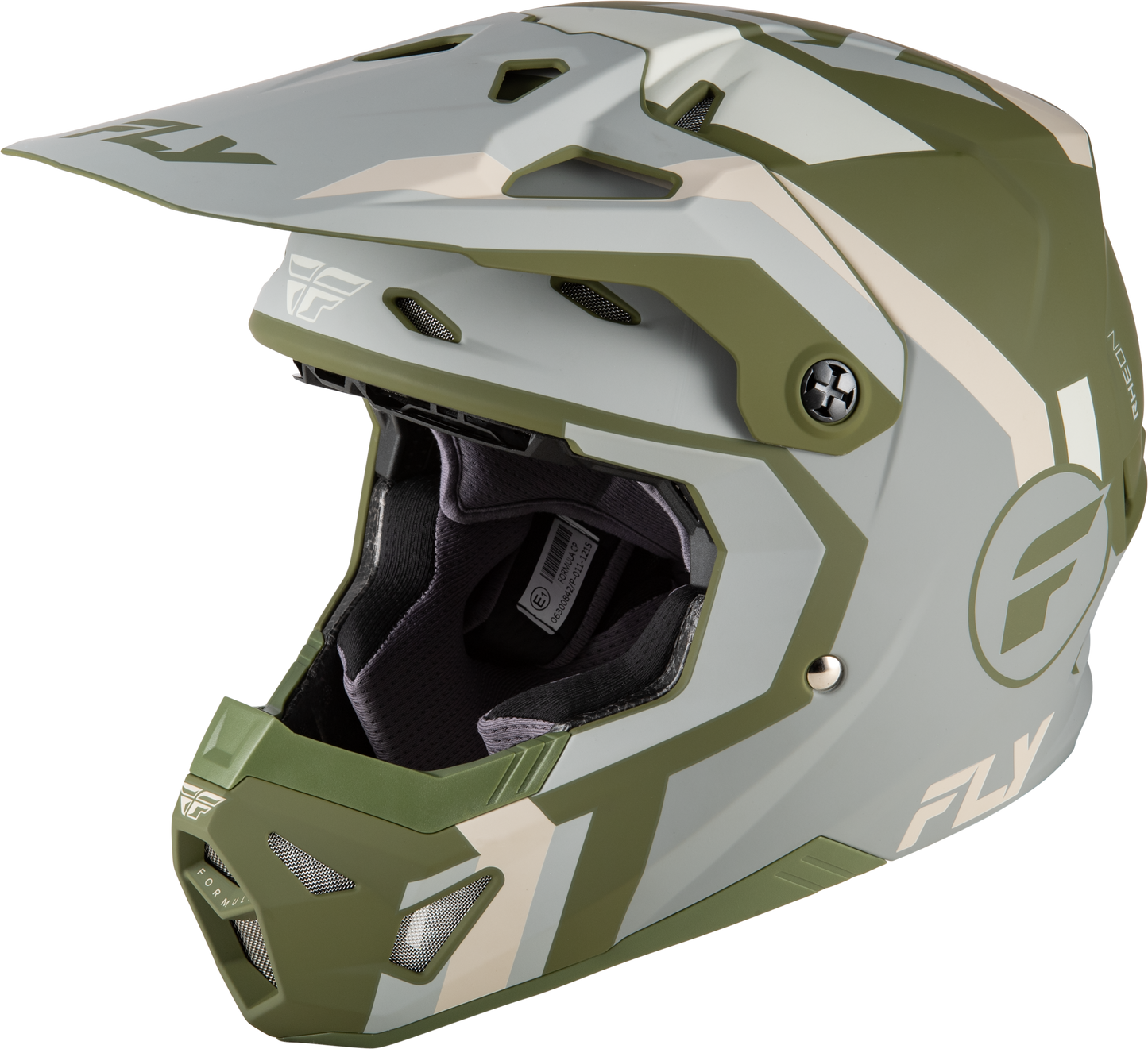 Fly Racing Formula CP Seal Helmet X-Small Matte Stone/Khaki/Olive
