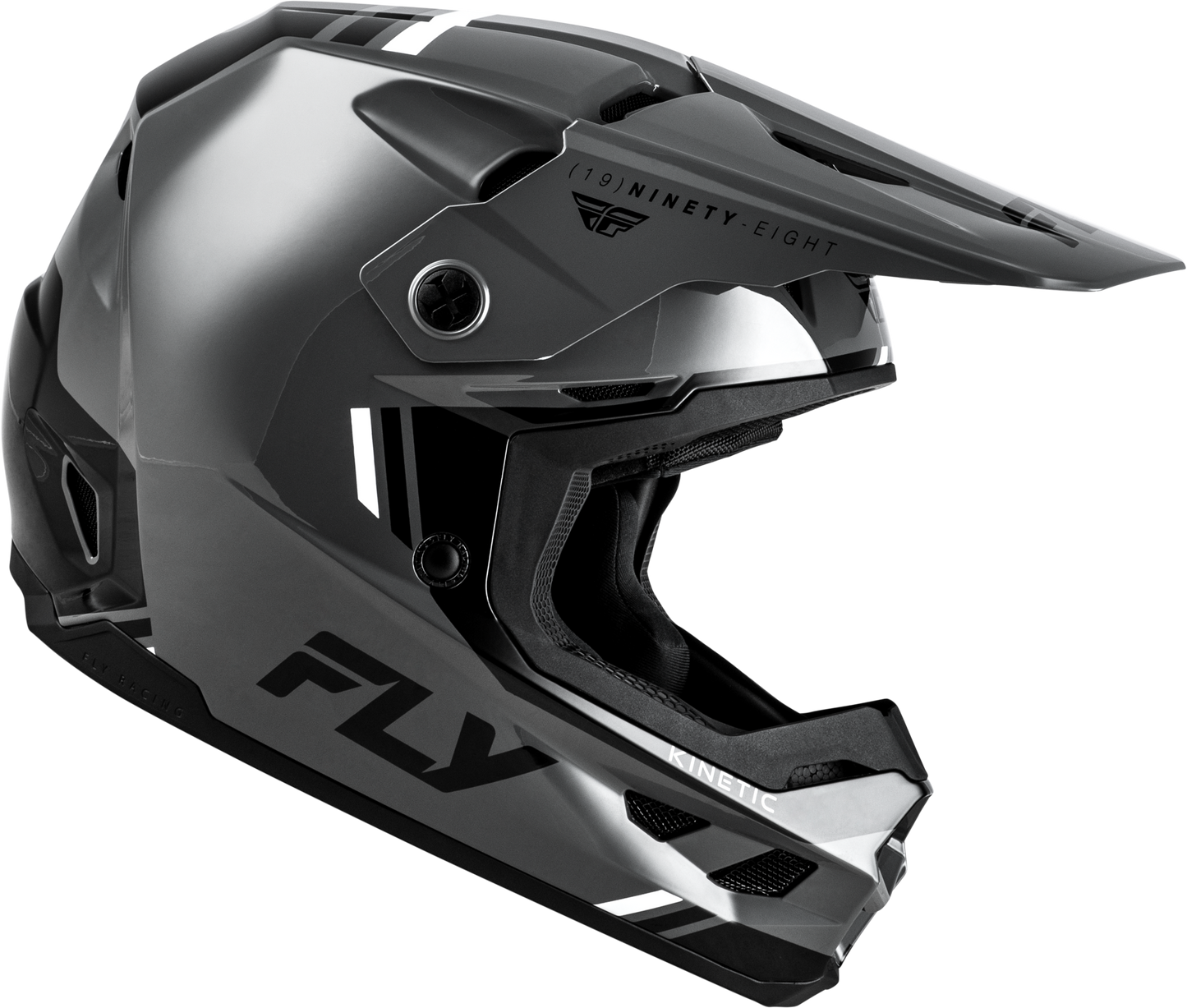 Fly Racing Kinetic Verdict Helmet X-Small Grey/Black/White for Off-Road Riding