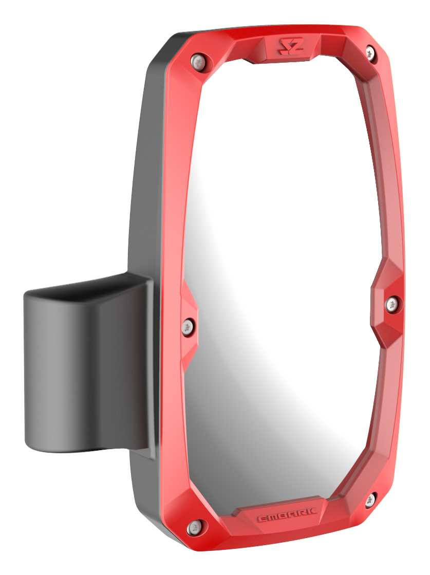 SEIZMIK Embark Mirror Red Trim Kit for ATV/UTV – Versatile, Impact-Resistant Convex Mirror with Adjustable Mounting