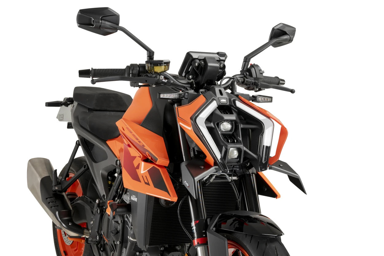 PUIG Downforce Front Spoiler for KTM - Matte Black, Part 22178J
