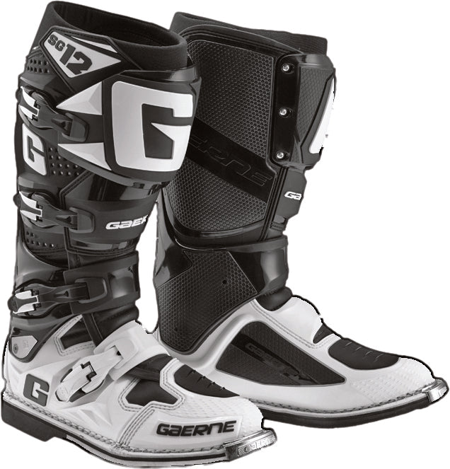 Gaerne SG-12 Offroad Motorcycle Boots - Size US 07, Black/White