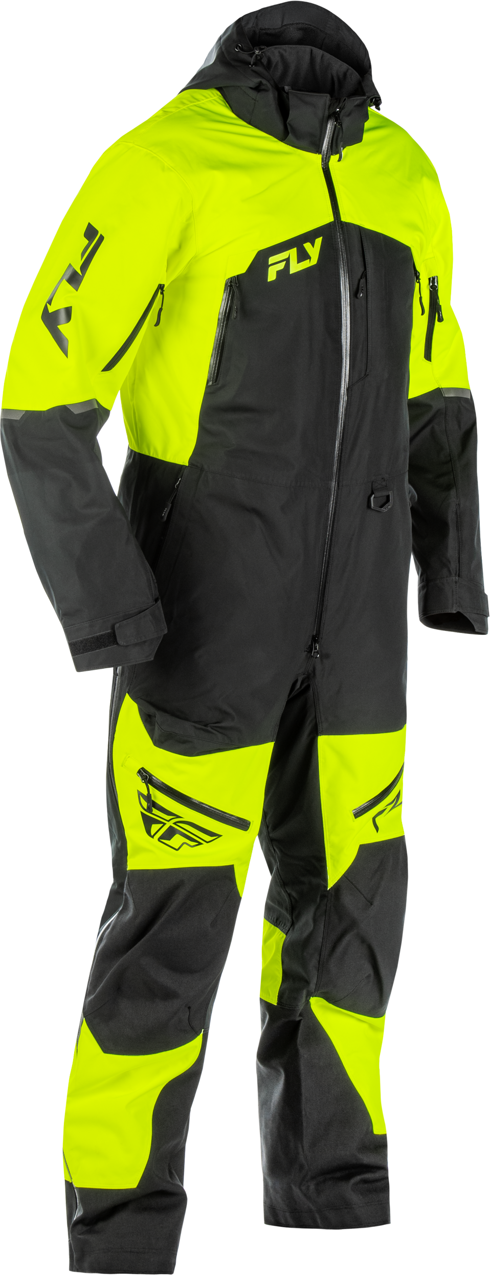 Fly Racing Incline Monosuit Hi-Vis/Black XL Tall - Waterproof Snow Suit for Adults