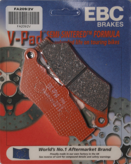 EBC Brakes V Series Front Brake Pads for Cruiser and Big Twin Motorcycles