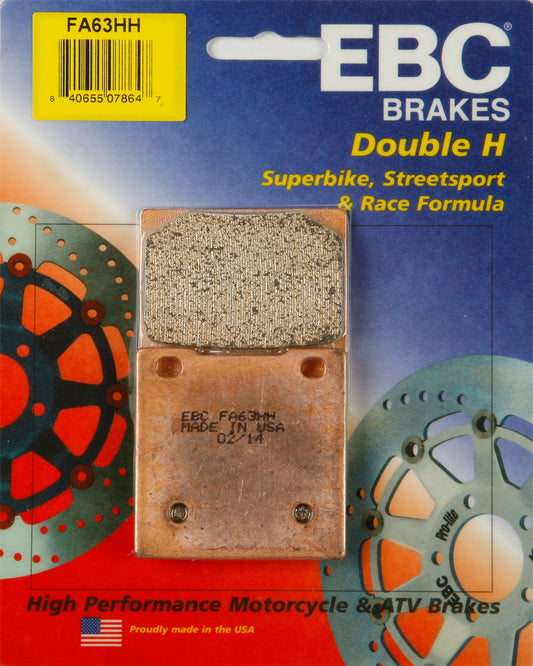 EBC Fa63HH Double H Sintered Brake Pads for Suzuki GSX-R600 and GS500F