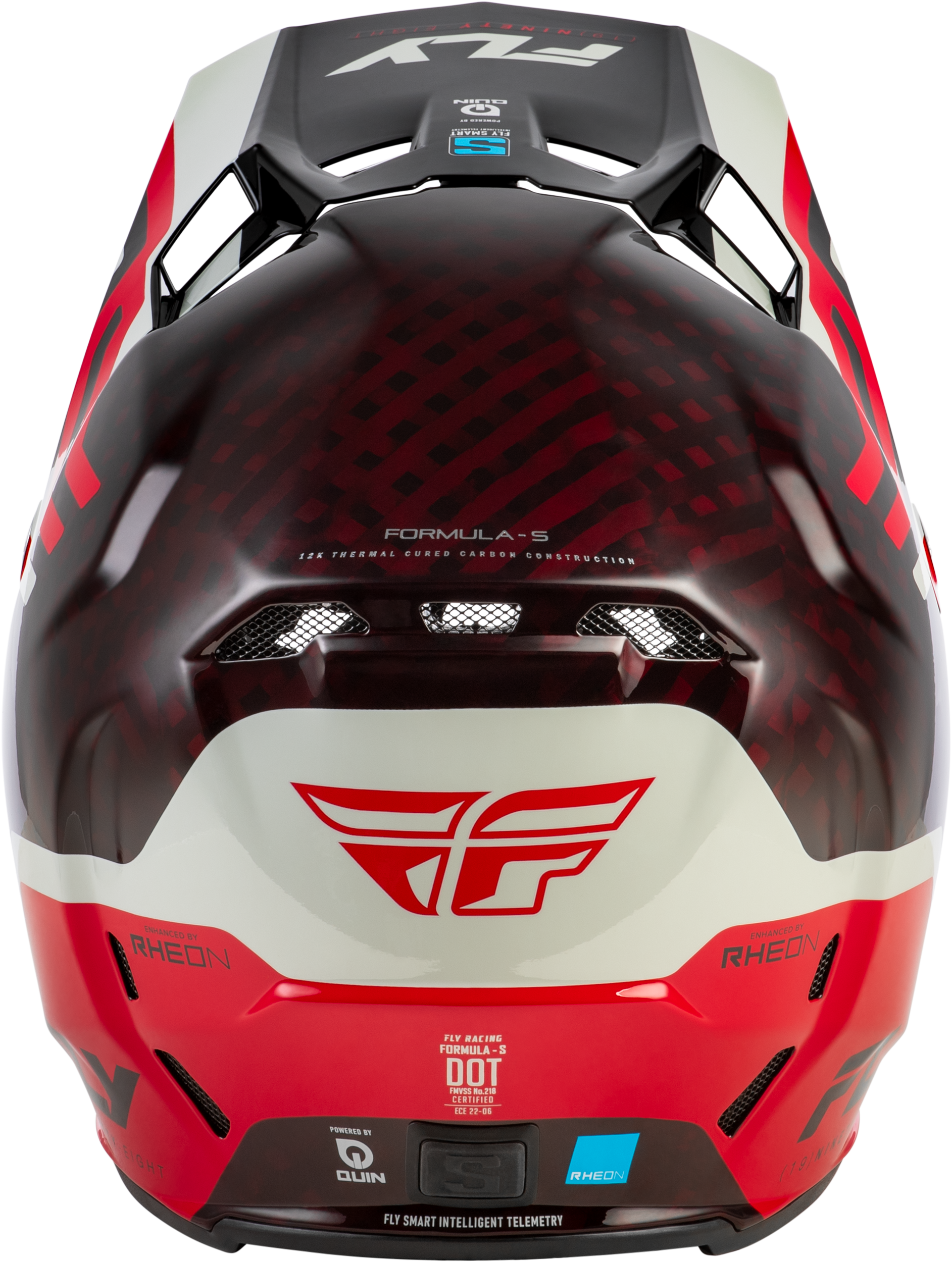 Fly Racing Formula S Carbon Byte Helmet X-Small - Red Carbon/Red/Grey Off-Road Helmet with Advanced Safety Features