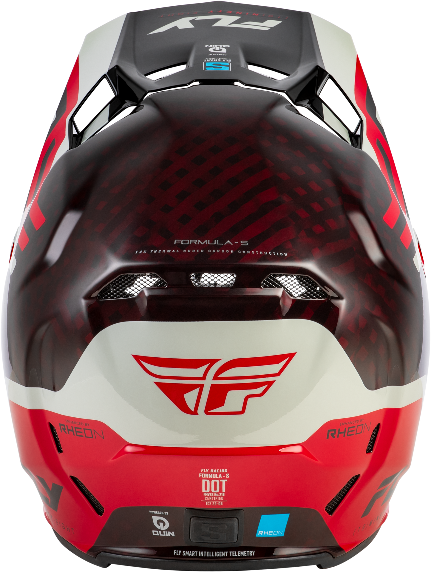 Fly Racing Formula S Carbon Byte Helmet Small - Offroad Red Carbon/Red/Grey with Advanced Safety Features