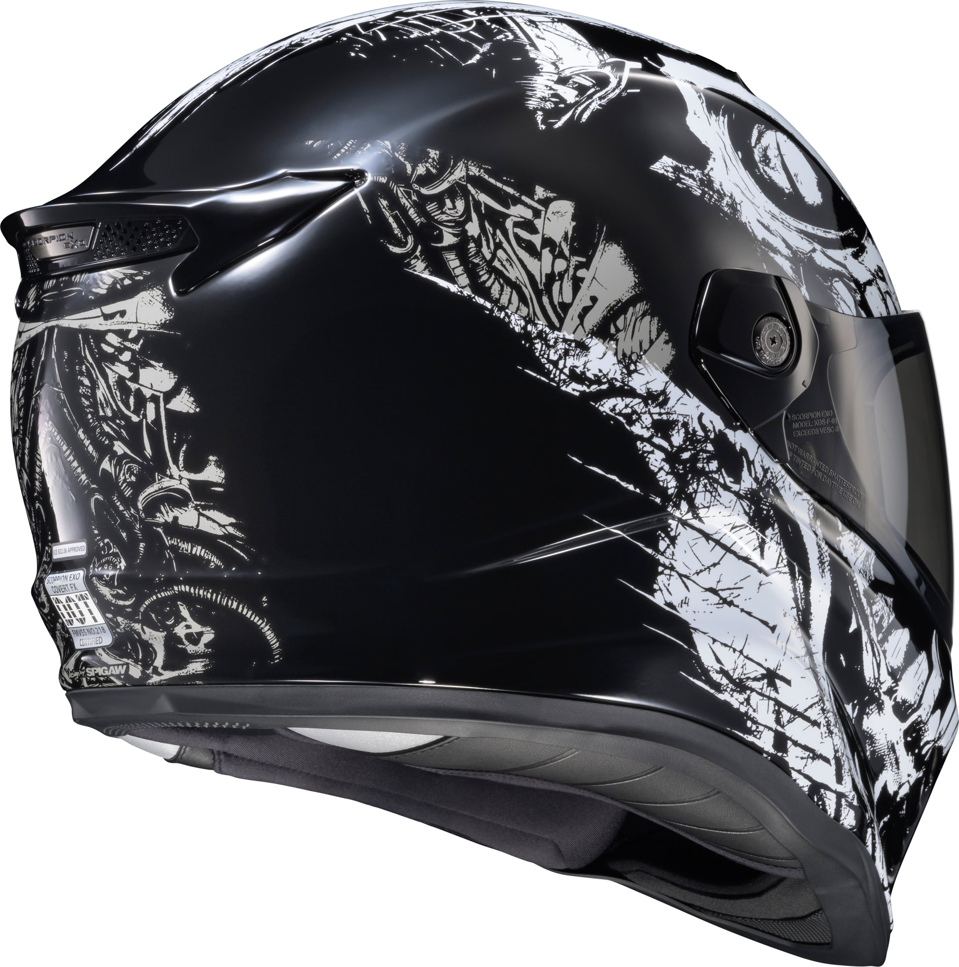 ScorpionEXO Covert FX Full Face Helmet in Black, X-Large - Caiman Gloss Finish