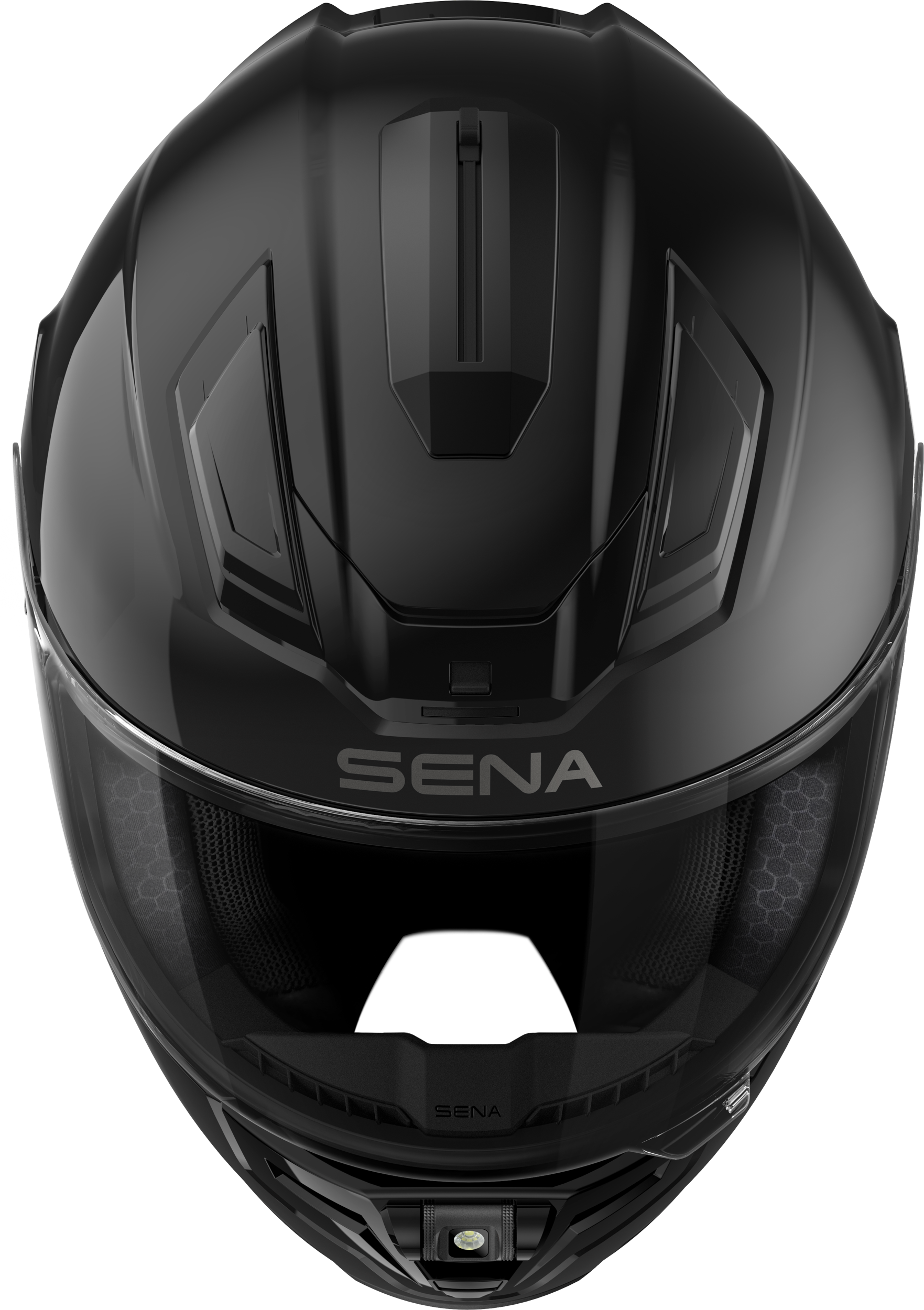 SENA Phantom FF Mesh Communication Helmet - Glossy Black, Medium