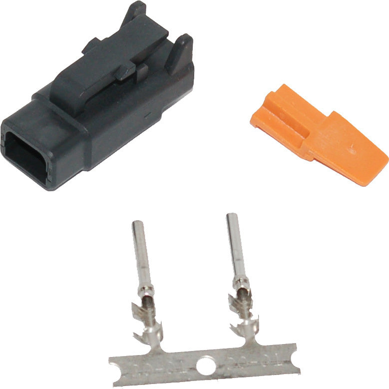 NAMZ CUSTOM CYCLE Deutsch DTM Series 2-Pin Black Electrical Connector, Part MDP-2B