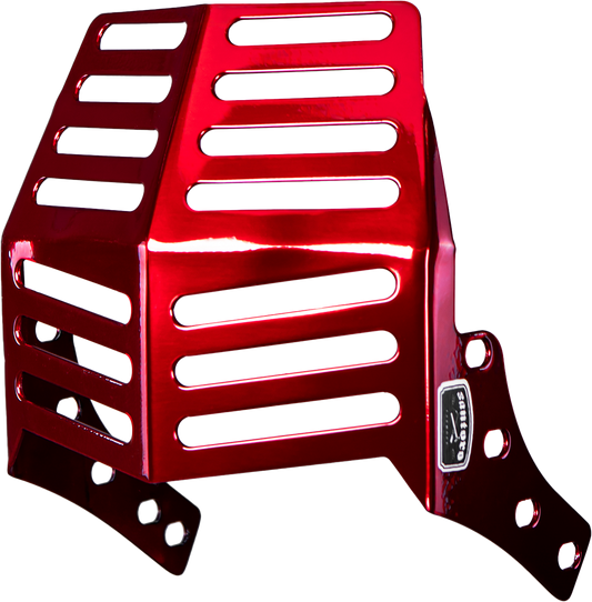 SANTORO FABWORX SF70030R Hockey Mask Red Softail Skid Plate for V-Twin Motorcycles
