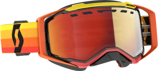 Scott Prospect Snow Goggles Orange/Yellow with Red Chrome Lens – Enhanced Field of Vision & Impact Resistance