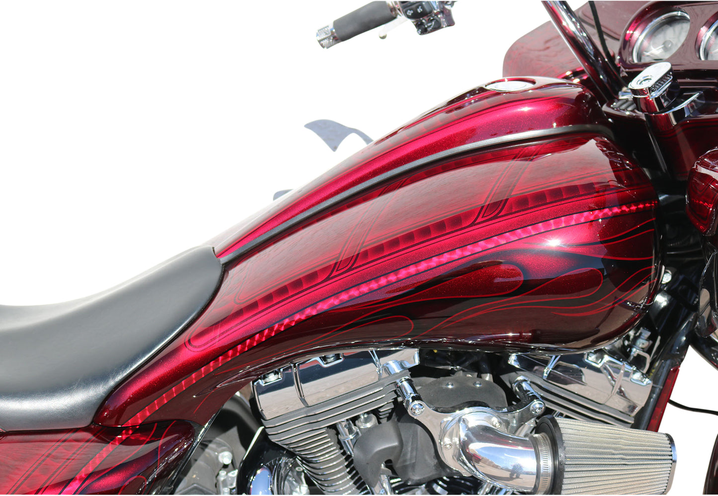 BAGGERNATION Razorback Stretched Steel Gas Tank for Harley-Davidson FLRT FLHT/FLTRX Models