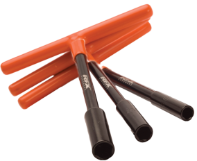 RFX FXWT 30300 99BK T Bar Set - Black and Orange Offroad Tools with 8mm, 10mm, and 13mm T-Handles