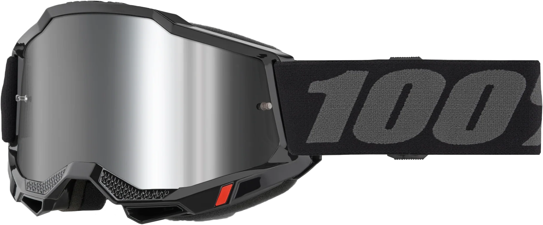 100-Percent Accuri 2 Jr. Offroad Goggle with Mirror Silver Lens - Black