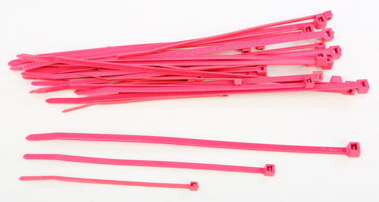 HELIX Assorted Red Cable Ties – 30 Pack with 4, 6, and 8 Inch Sizes for Offroad and Shop Applications