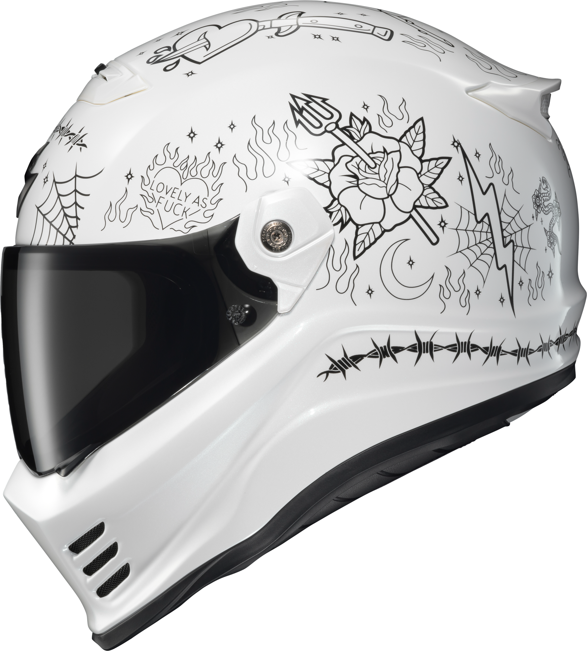 ScorpionEXO Covert FX Full Face Helmet in White, X-Small – Street Motorcycle Safety & Style