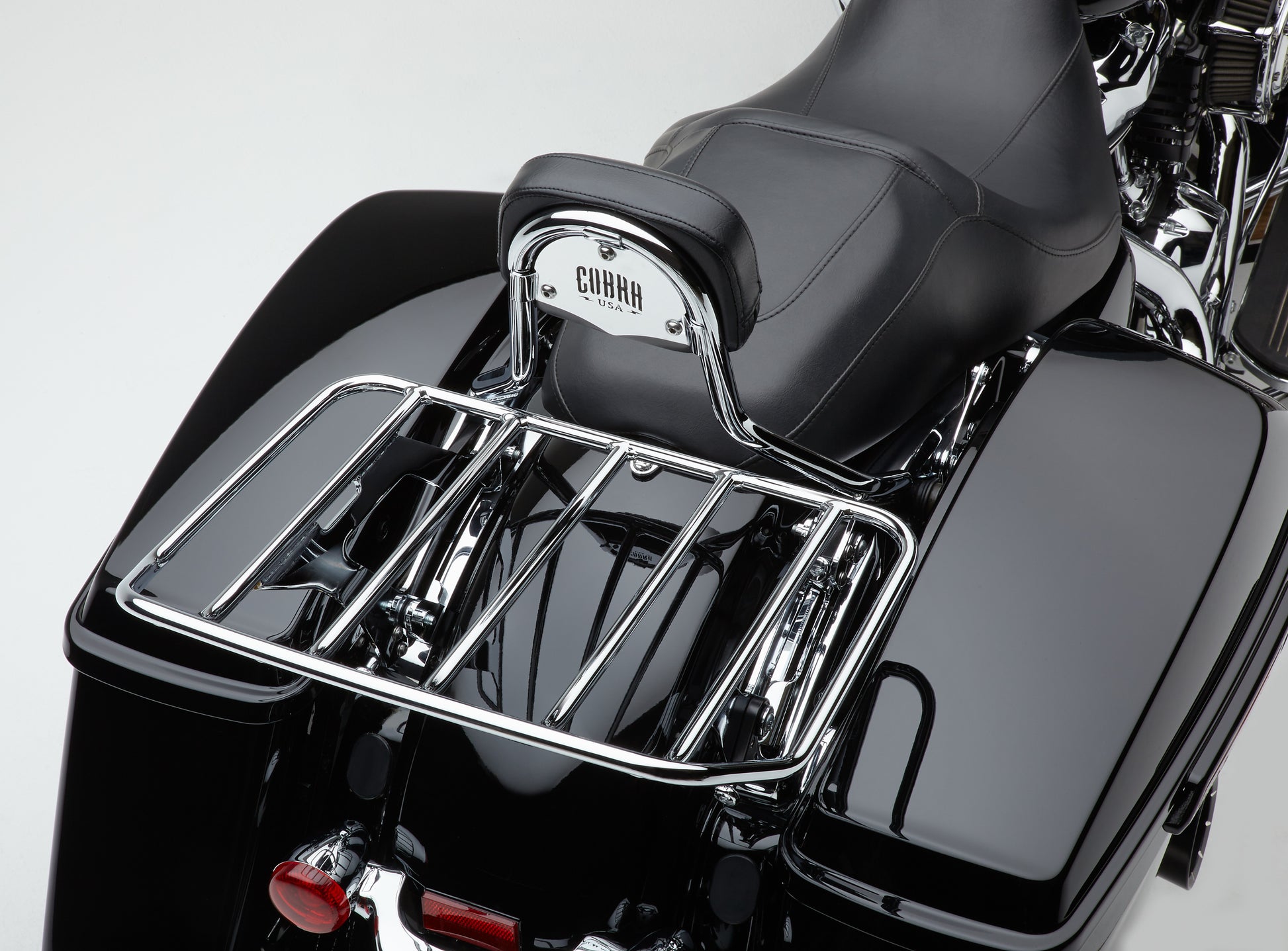 Cobra Detachable Backrest Short for FLH/Flt 09-25 with Chrome Finish – Model 602-2200