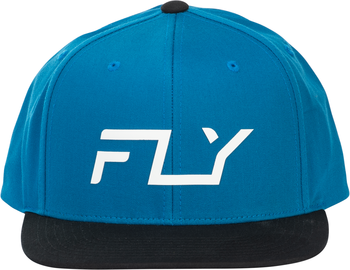 Fly Racing Fly Flow Hat Blue - Adjustable Snapback Cap with Curved Bill