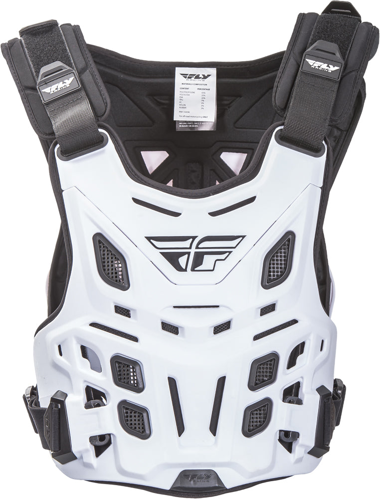 Fly Racing Ce Revel Race Roost Guard White - Offroad Chest Protection Gear
