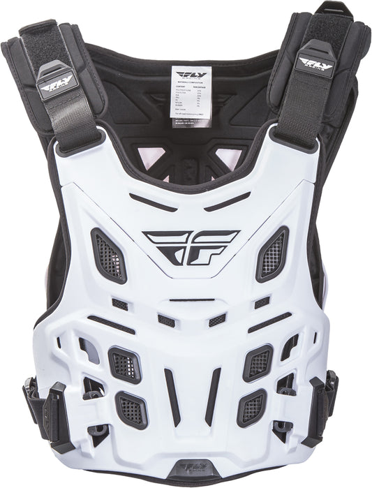 Fly Racing Ce Revel Race Roost Guard White - Offroad Chest Protection Gear