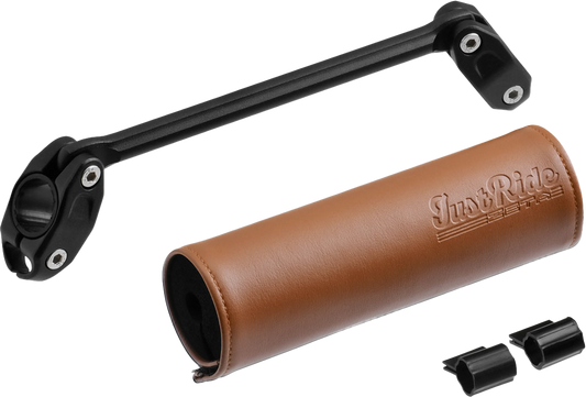 ZETA Handlebar Bar Pad Set 165mm with 185mm Brace – Brown for Street Bikes