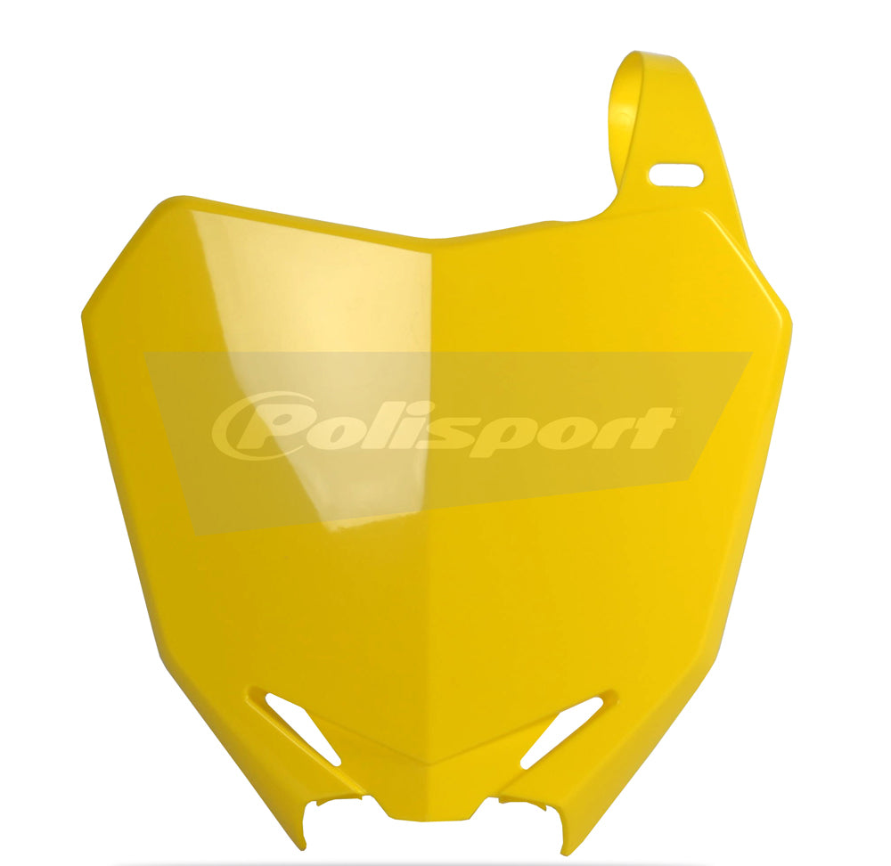 POLISPORT Front Number Plate Yellow for Suzuki RM-Z250 & RM-Z450 (Part #8659300001)