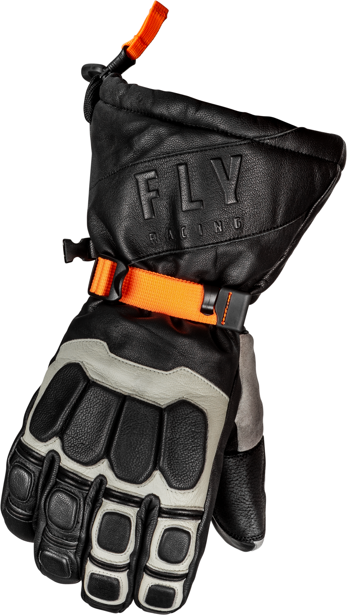Fly Racing Glacier Gloves 2X-Large Black/Grey/Orange – Snow Cold Weather Gloves with Insulation and Touch Screen Compatibility