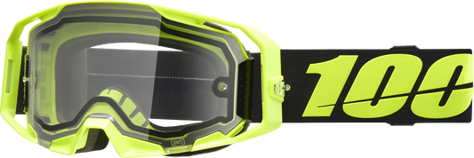 100-Percent ARmatic Enduro Moto Goggle Neon Yellow with Clear Lens