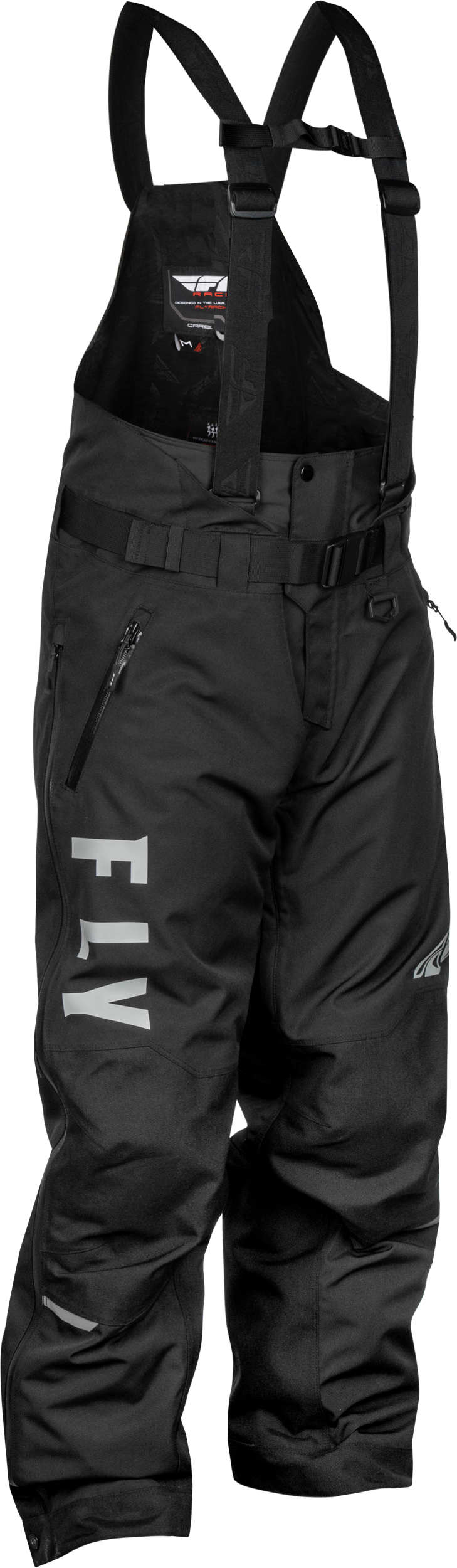 Fly Racing Carbon Bibs Black/Grey X-Large Snow Pants for Adults