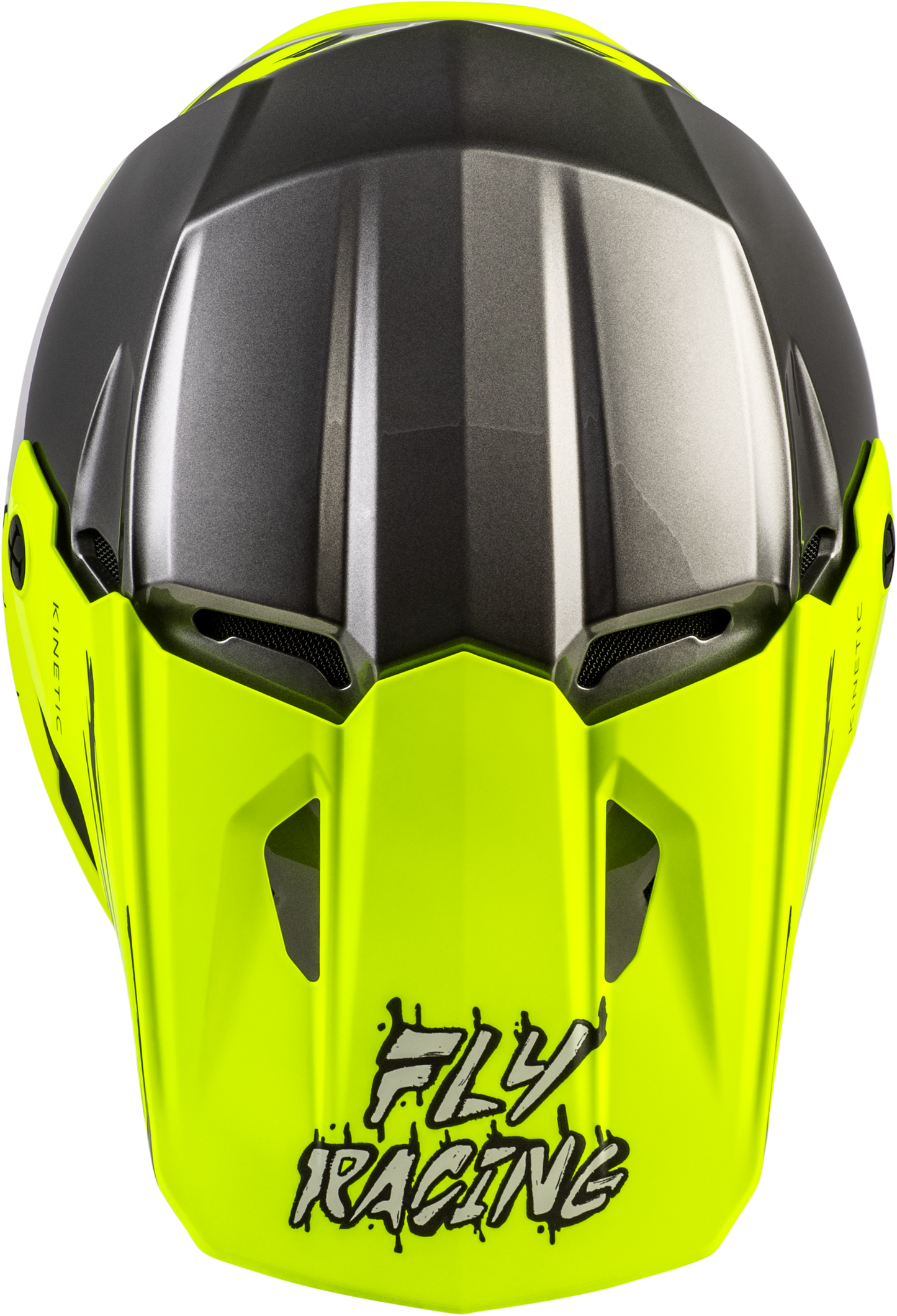 Fly Racing Youth Kinetic Surge Helmet Grey/Hi-Vis Yellow (Part #73-8725YS)