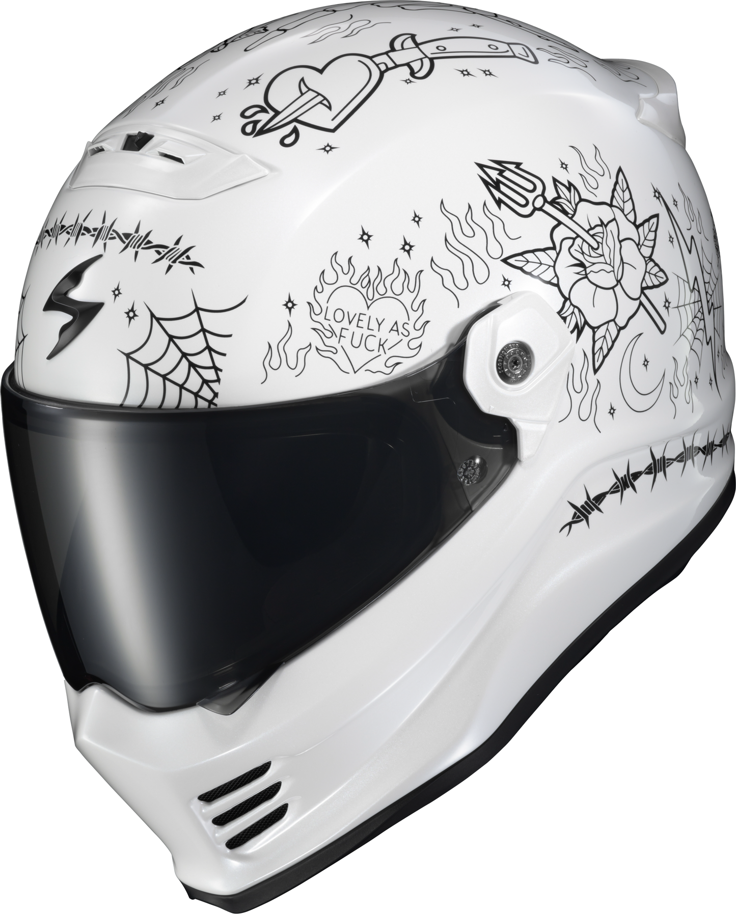 ScorpionEXO Covert FX Full-Face Helmet in White, Medium - Street Motorcycle Safety & Style