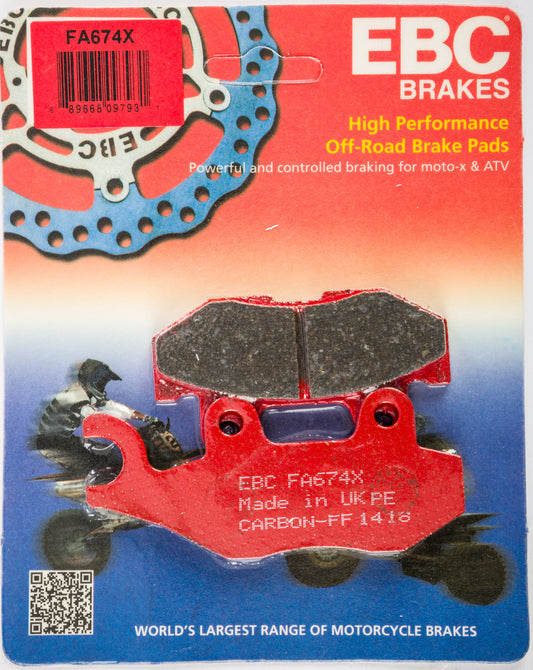 EBC Fa674X Carbon X Series Brake Pads for Yamaha YXM700 Viking and Wolverine Models