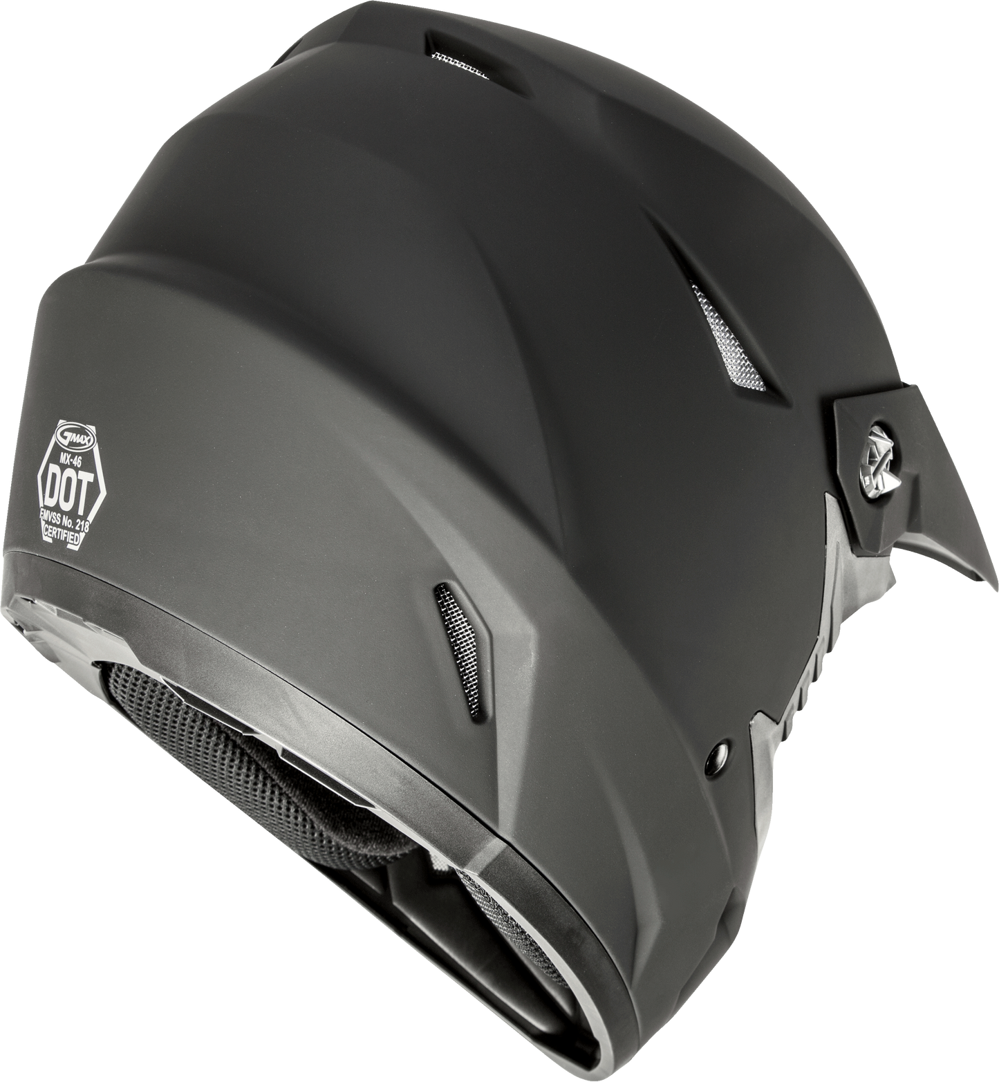 GMAX MX-46 Off-Road Helmet Matte Black X-Large with 19 Vents and DOT Approval