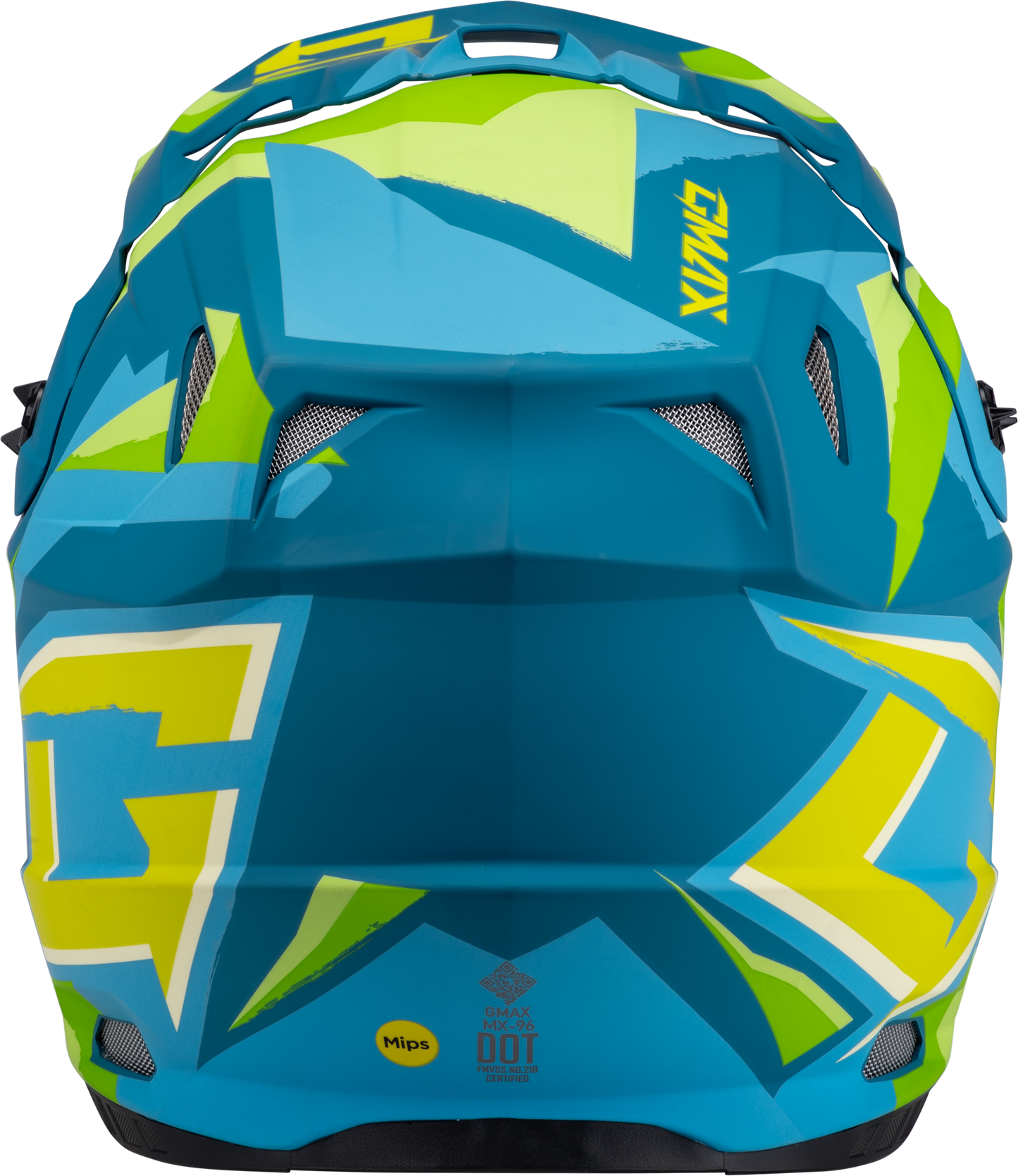 GMAX MX-96 Off-Road Helmet Matte Blue/Green X-Small – Lightweight Durable Safety Gear with MIPS Technology