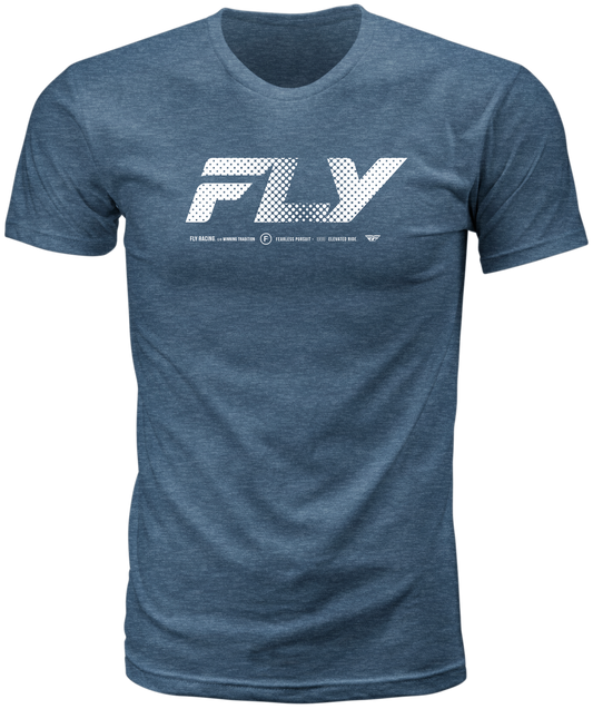 Fly Racing Worldwide Tee Blue Large - Premium Short Sleeve Cotton Shirt