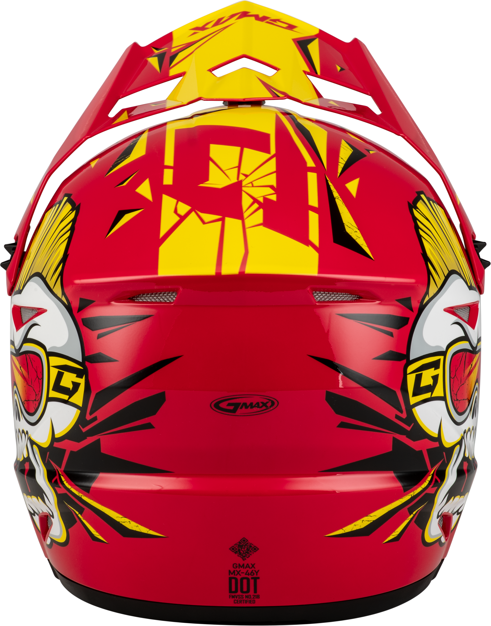 GMAX MX-46Y Youth Off-Road Helmet - Large, Red/Yellow