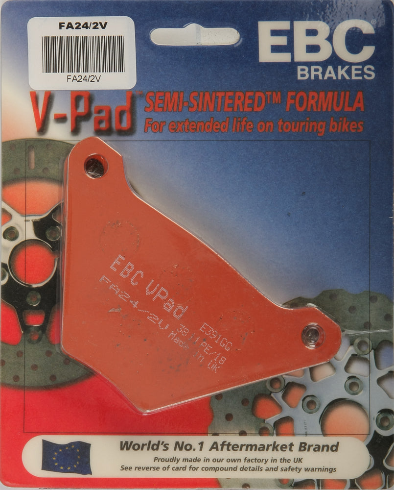EBC Brakes Fa24/2V V Series Brake Pads for Harley Davidson Big Twins and Cruisers