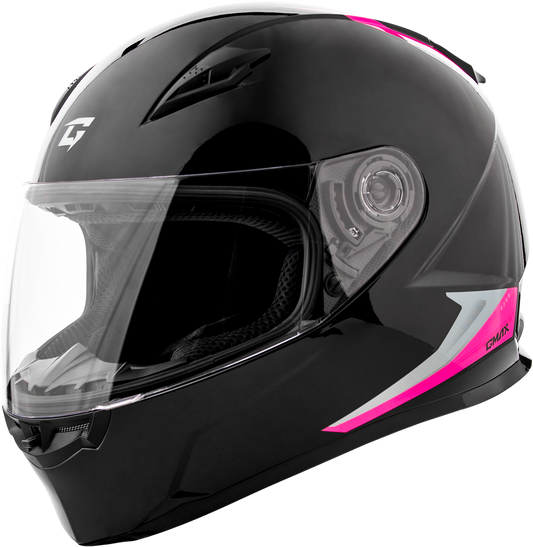 GMAX FF-49 Syth Full-Face Helmet for Adults – Small, Black/Pink