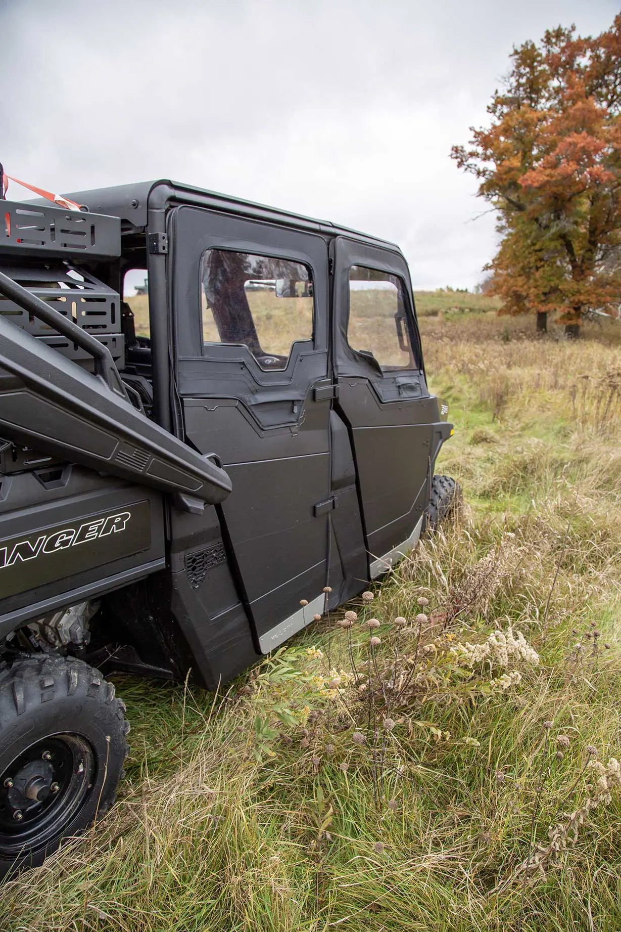 KOLPIN Rear Upper Soft Doors for ATV/UTV – Easy Install, Aluminum Handles & Splash-Resistant D-Trim Seals