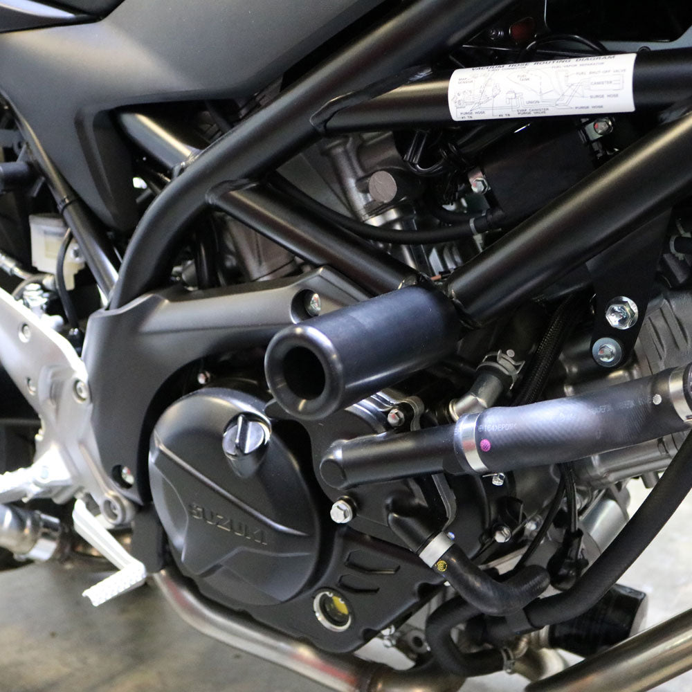 Shogun Motorsports Black Frame Sliders for Suzuki SV650 (2017-2023)