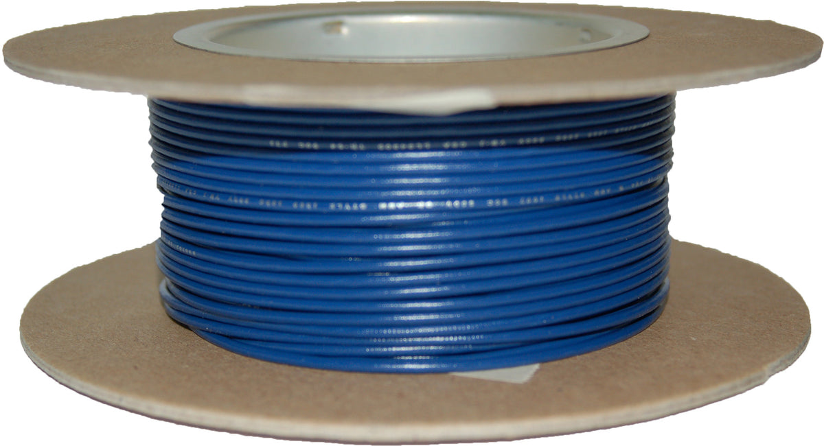 NAMZ Custom Cycle #18 Gauge Blue Primary Wire – 100 ft Spool for Harley Davidson OEM Color Coding