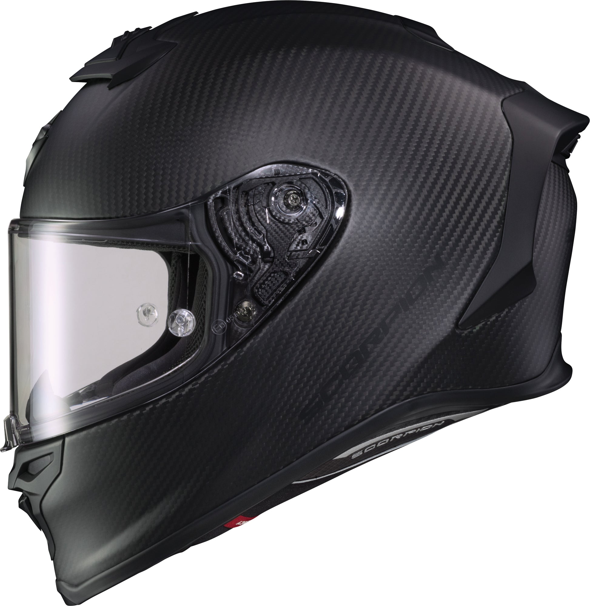 Scorpion EXO R1 Air Full Face Helmet in Matte Black, Large – Carbon Construction with Advanced Ventilation