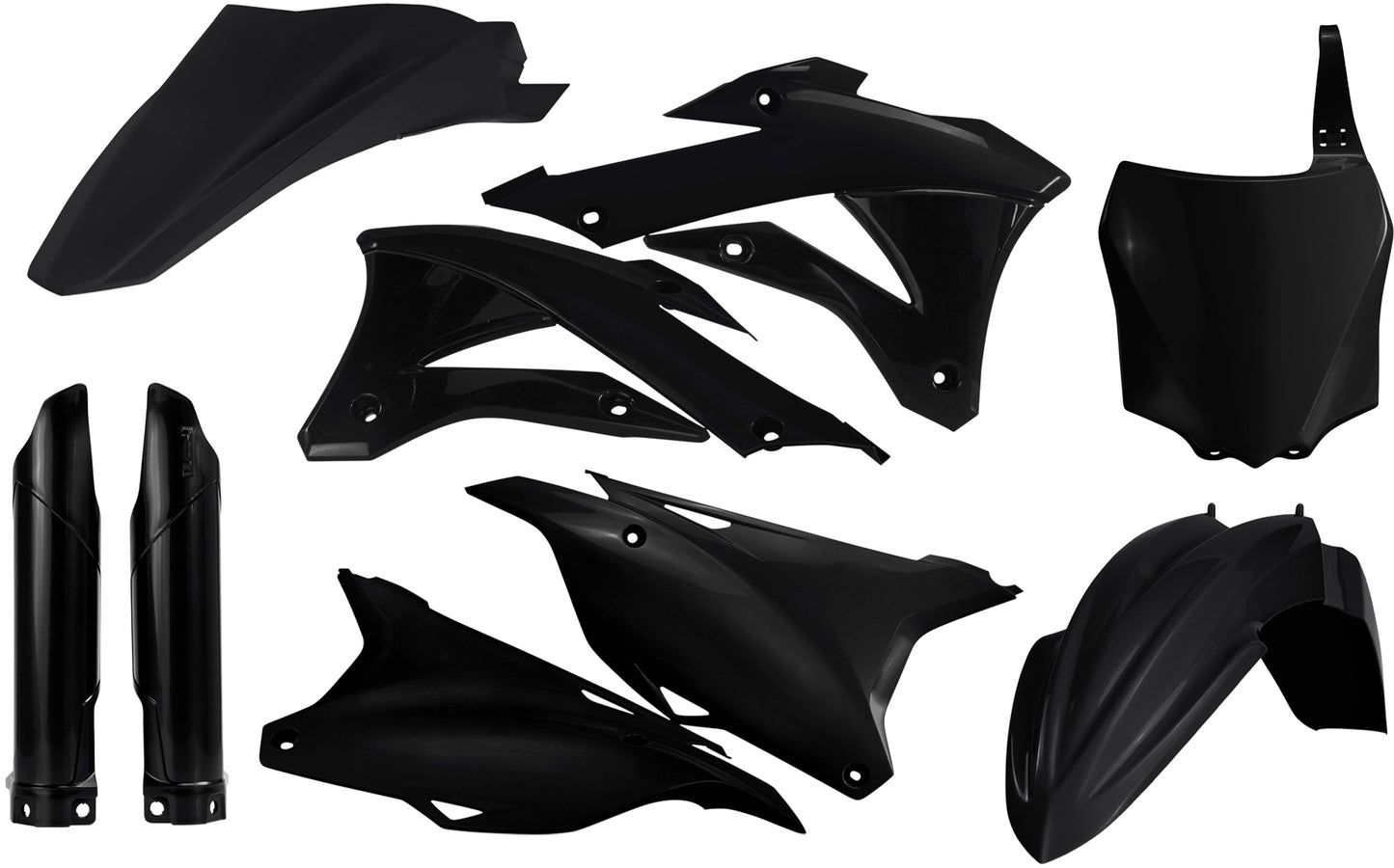 Acerbis Kawasaki KX85 & KX100 Full Plastic Kit - Black (Part 2374110001)