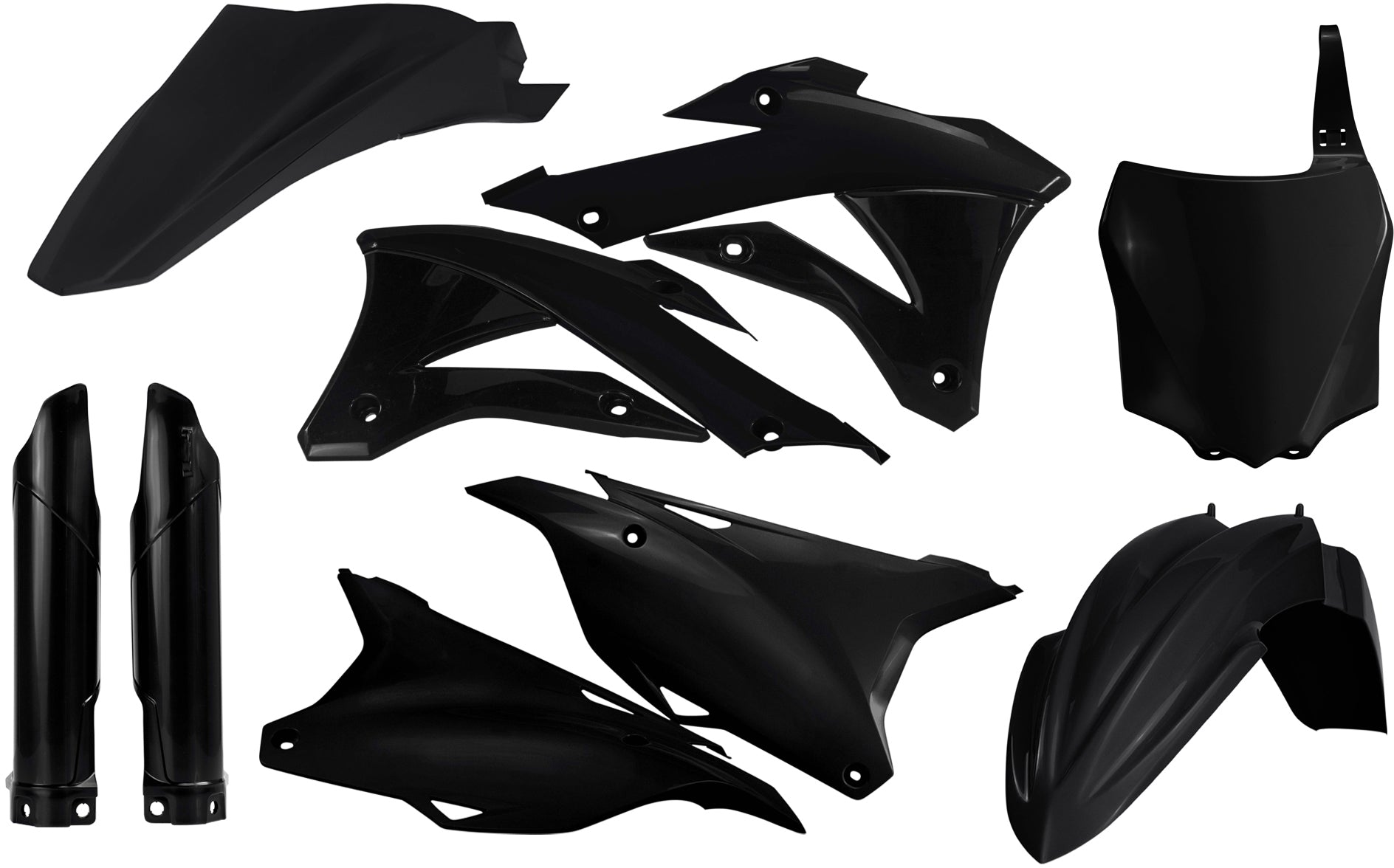 Acerbis Kawasaki KX85 & KX100 Full Plastic Kit - Black (Part 2374110001)
