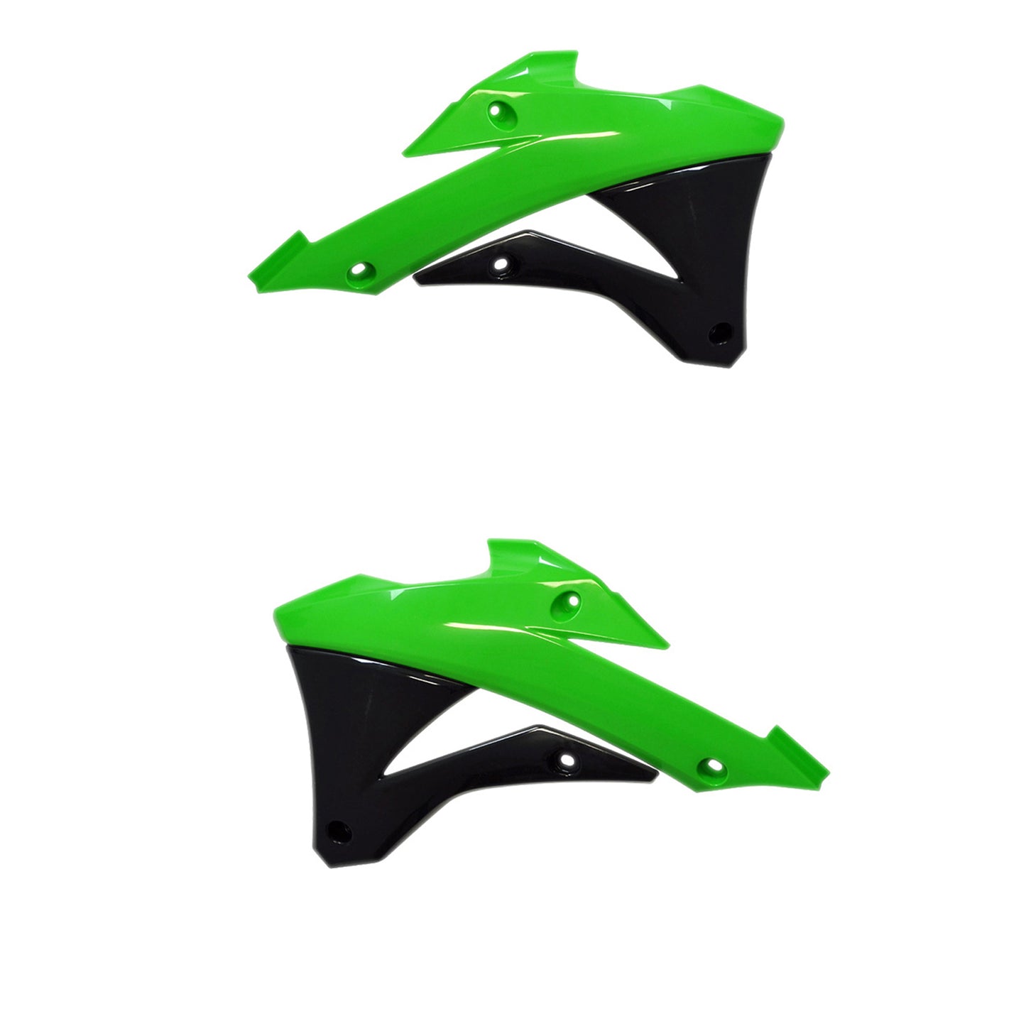 Polisport Radiator Scoops for Kawasaki KX85 and KX112 – Green Offroad Replacement Body Parts