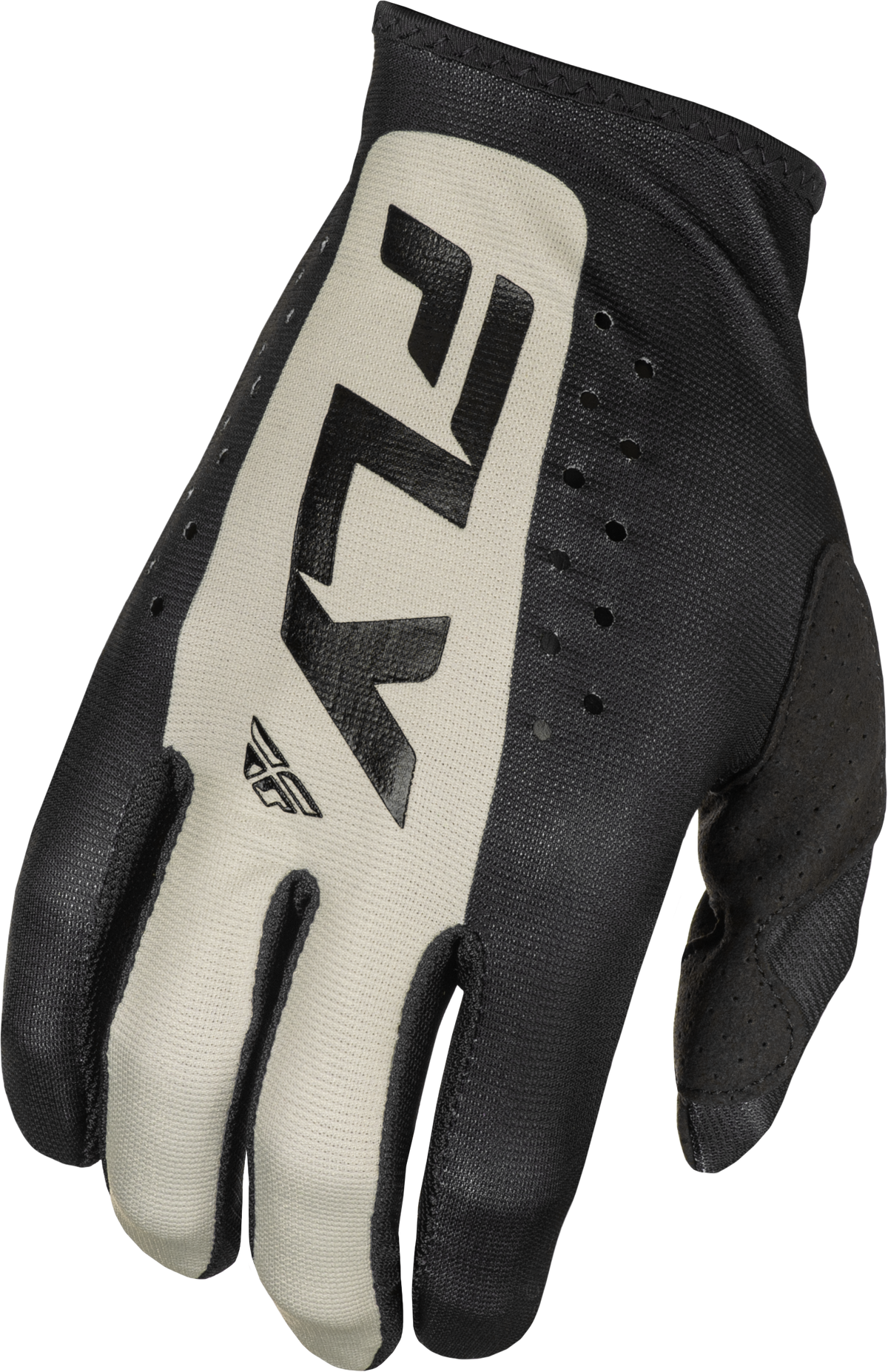Fly Racing Lite Gloves Black/Grey Small – Offroad MX Gloves with Touch Screen Compatibility